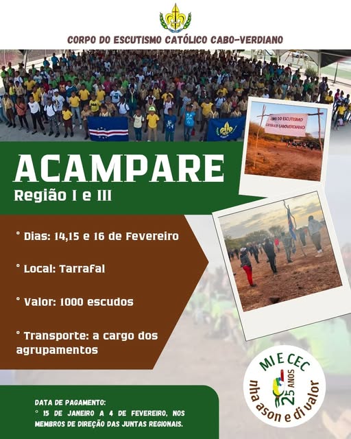 Acampamento REGIONAL dos Dirigentes do CEC CV