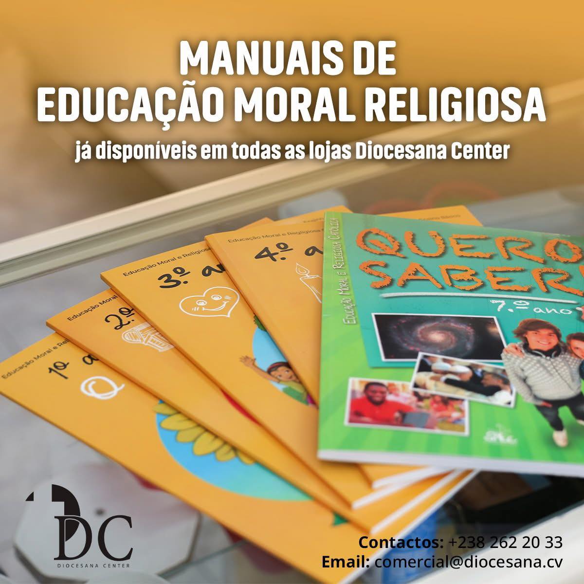 Manuais de Educação Moral e Religiosa disponíveis em todas as Livrarias Diocesana Center