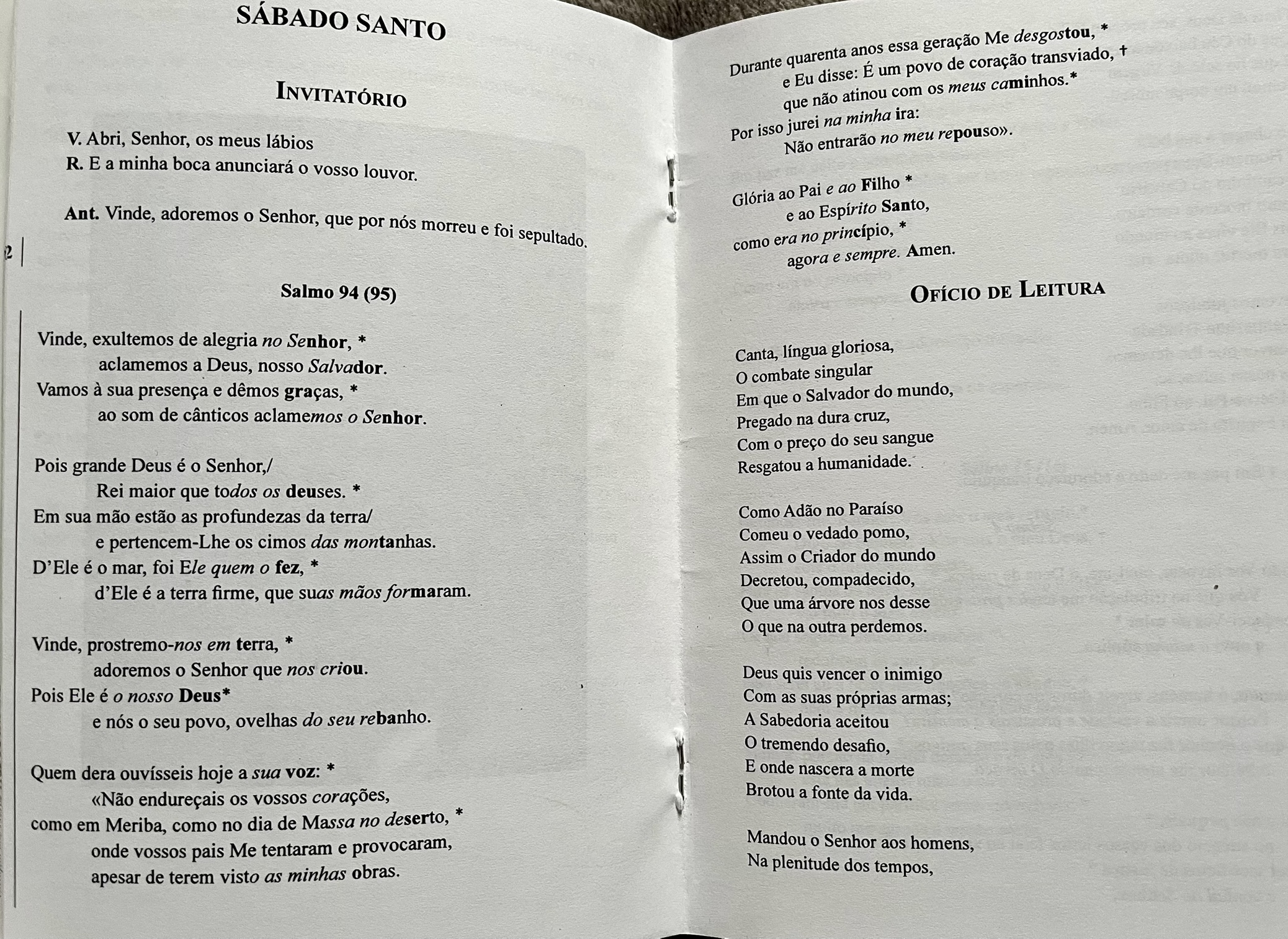 oficio de leitura e laudes